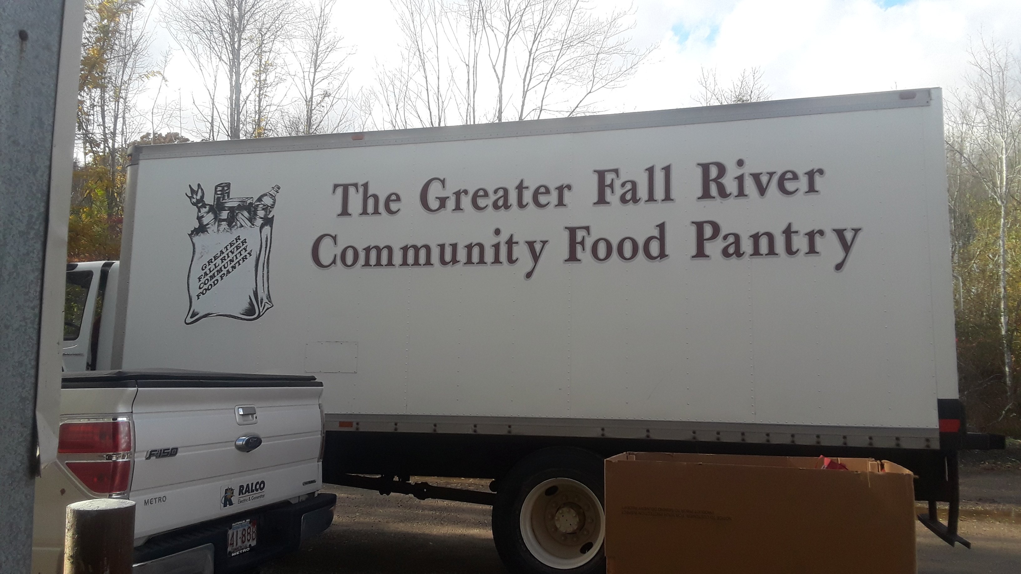 greater fall river community food pantry truck at RALCO food drive